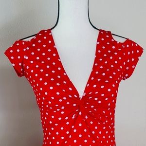 Poka Dot Cold Sholder Fit & Flair